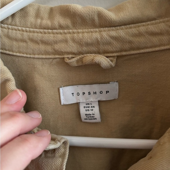 Topshop cropped tan jacket size 12 - Picture 2 of 7